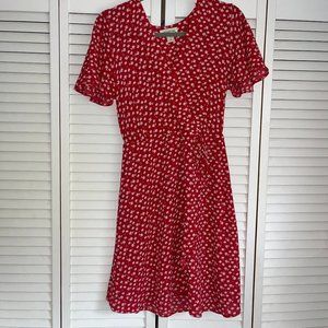 Monteau Red Floral Dress